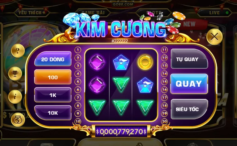 Chinh Phục Kho Báu Đá Quý Cùng Minigame Kim Cương Tại Go88 Siêu Hấp Dẫn