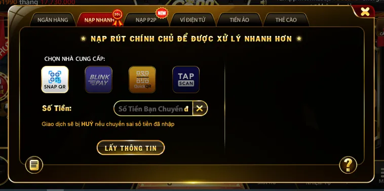Hướng Dẫn Các Bước Nạp Tiền Go88 Nhanh Chóng An Toàn Tuyệt Đối Cho Mọi Game Thủ