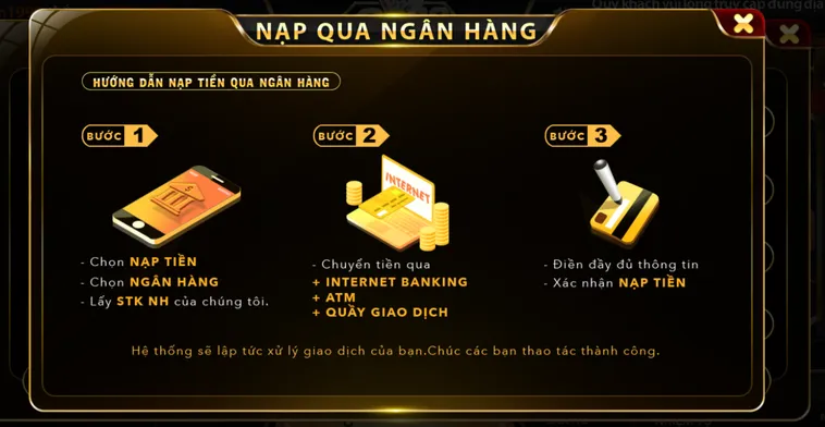 Hướng Dẫn Các Bước Nạp Tiền Qua Ngân Hàng Tại Go88 Nhanh Chóng An Toàn Tuyệt Đối Cho Mọi Game Thủ