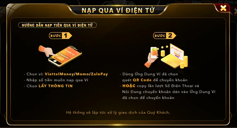 Hướng Dẫn Các Bước Nạp Tiền Qua Ví Điện Tử Tại Go88 Nhanh Chóng An Toàn Tuyệt Đối Cho Mọi Game Thủ