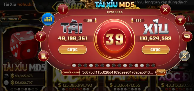 Hướng Dẫn Cách Chơi Casino Tài Xỉu MD5 Tại Go88 An Toàn Nhất