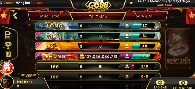 Chinh Phục Sảnh Casino Xóc Đĩa Tại Go88 Với Trải Nghiệm Giải Trí Đẳng Cấp Nhất Hiện Nay